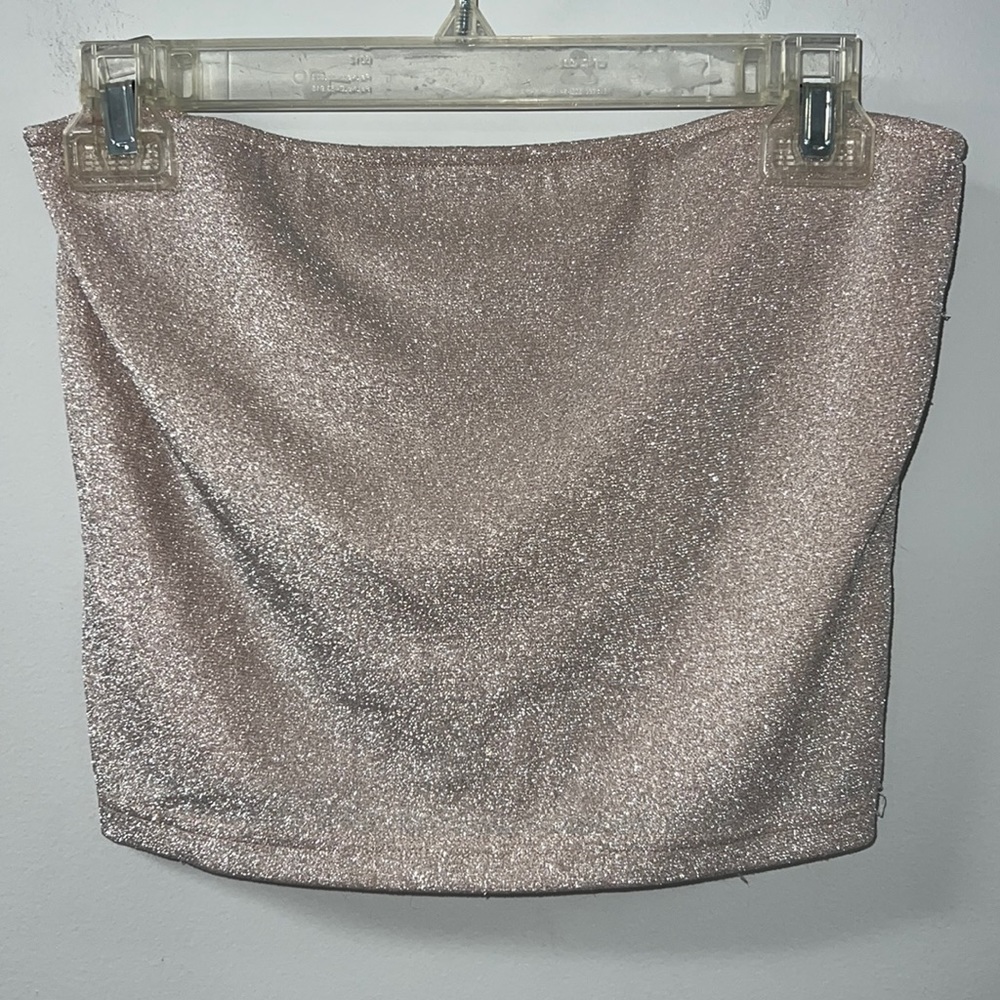 Pink Glitter Tube Top from Forever 21